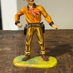 Elastolin vintage germany cowboy miniature toy