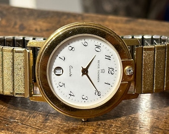 Men Woman Swiss Made REVUE THOMMEN Quartz Watch eta 955.414 gold plated