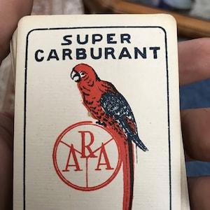 Vintage seltene Spielkarten Super Tankstelle Service Gas Öl Kundgebung