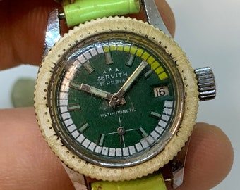 Zervith Vintage Lady Diver Watch, Mechanical Manual Wind, Submariner Bezel