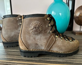 Leather Hiking Boots Vintage Dachstein Schutzmarke Montagna Block