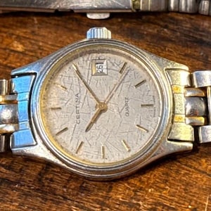 Vintage Certina Swiss Made Ladies Gold Color Quartz Wrist Watch Stunning woman