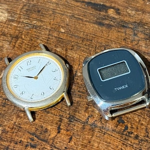 Timex LCD LED Men’s Watch, Vintage Seiko Quartz Spare Parts, Retro Digital Watch, Collectible Watch Repair Parts, Unisex Sport Watch