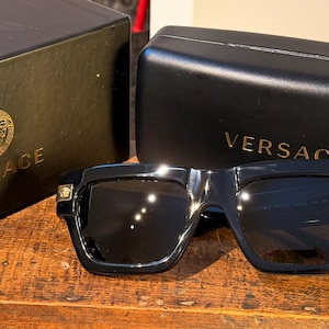 Versace VE4464 GB1/87 52mm Black Sunglasses, Designer Eyewear, Unisex Stylish Shades, UV Protection, Luxury Fashion Accessories