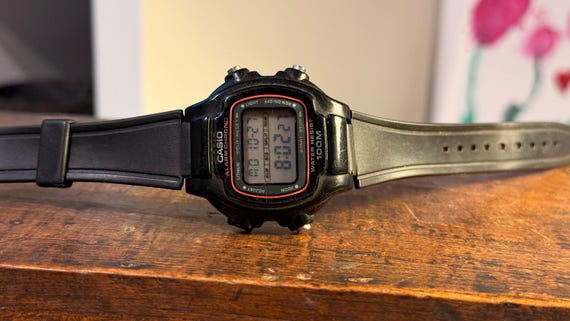Vintage Casio W-726 Digital Watch | Retro LCD Display, Black