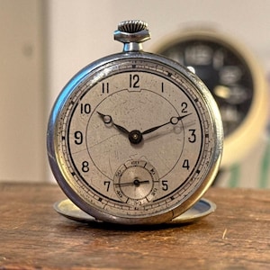 Vintage Swiss Mechanical Pocket Watch - Antique Superb Craftsmanship Collector Gift military army