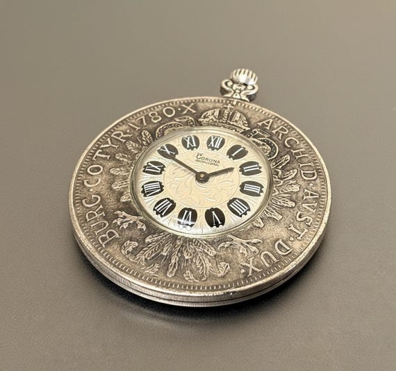 Angel Pocketwatch, Silver Mechanical Manual-wind Design With 1780
