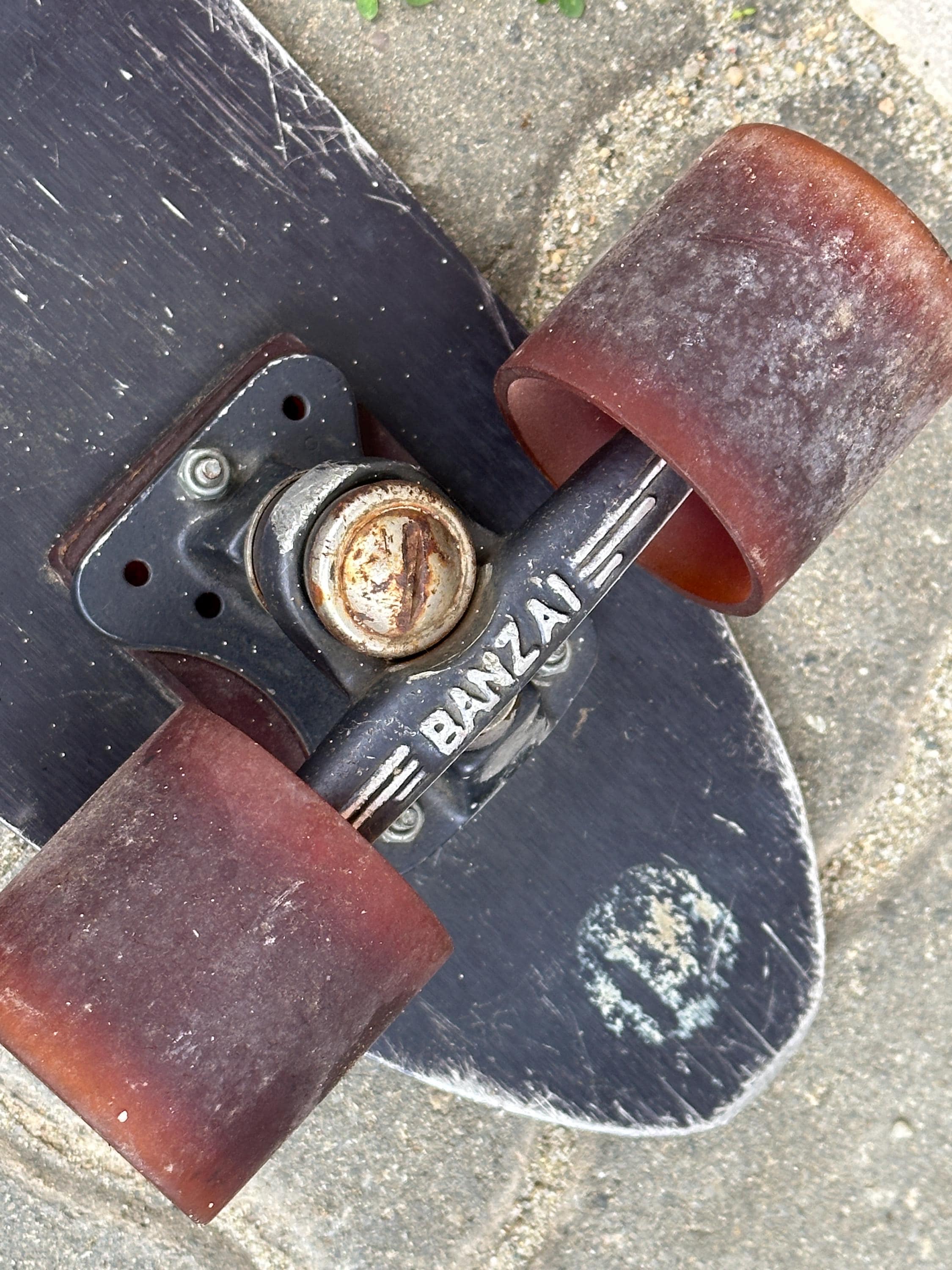 Rare Vintage Banzai Aluminum Skateboard - Collectible Retro