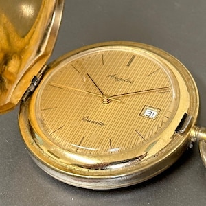 Vintage Angelus Rare Quartz Pocket Watch Superb Collectible Timepiece Gift