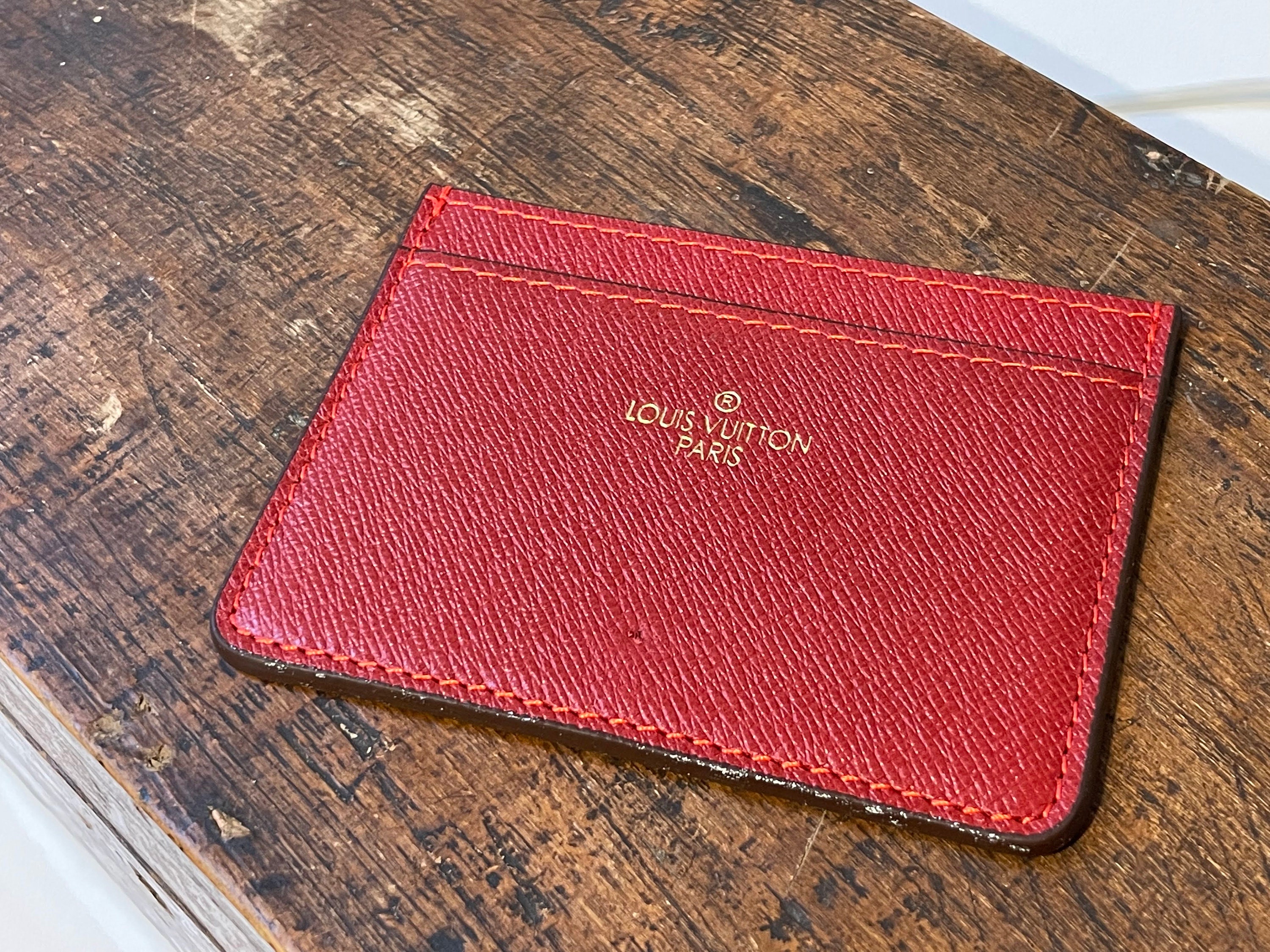 Louis Vuitton Paris Card Holder for Bag Red Color 