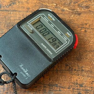 Digital Stopwatch HanHart Profile 1 Quartz Control 1/100 Second Timer for Sports & Precision Timing