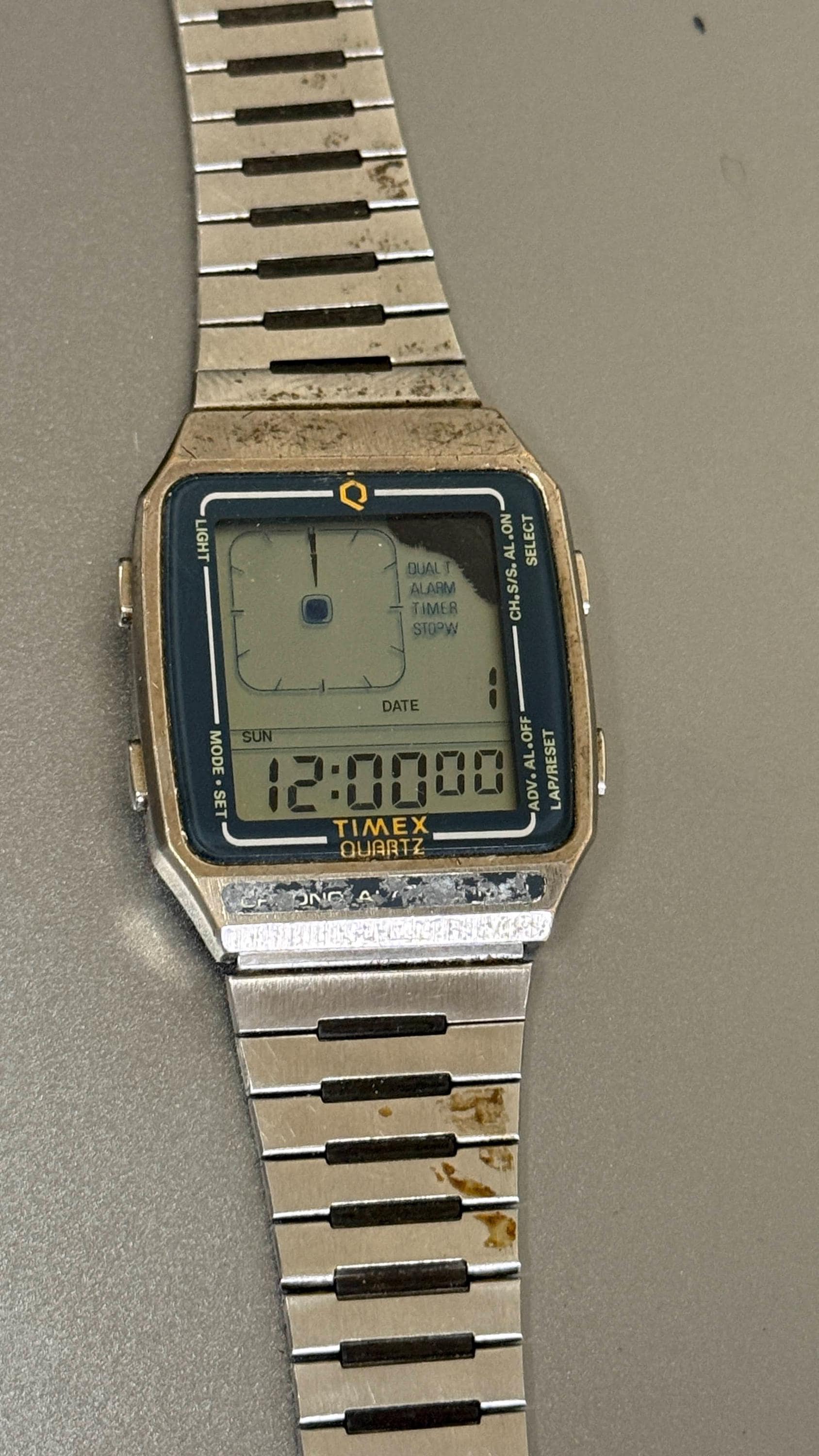 Working 1970s Vintage Timex Q Digital LCD Watch Gold Tone Tank Case New Battery Timex Digital Watch Is Back? . . . #timex #timexdigitalwatch  main image 2