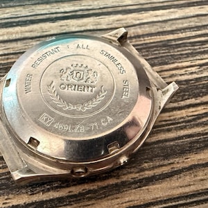 Vintage 1970s Orient 3 Star 469LZ8-71 Men&#39;s Japanese Mechanical Automatic Wrist Watch Case, Retro Diver Style, Collectible Watch Part