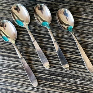 Imperial French Vintage 1900 Silver Plated Spoons, Superb Design & Elegant Decor, Perfect Gift Collectors