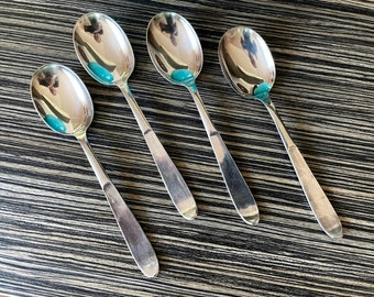 Imperial French Vintage 1900 Silver Plated Spoons, Superb Design & Elegant Decor, Perfect Gift Collectors