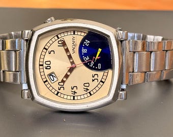 Vagary watch square dial quartz, vintage style men's wristwatch