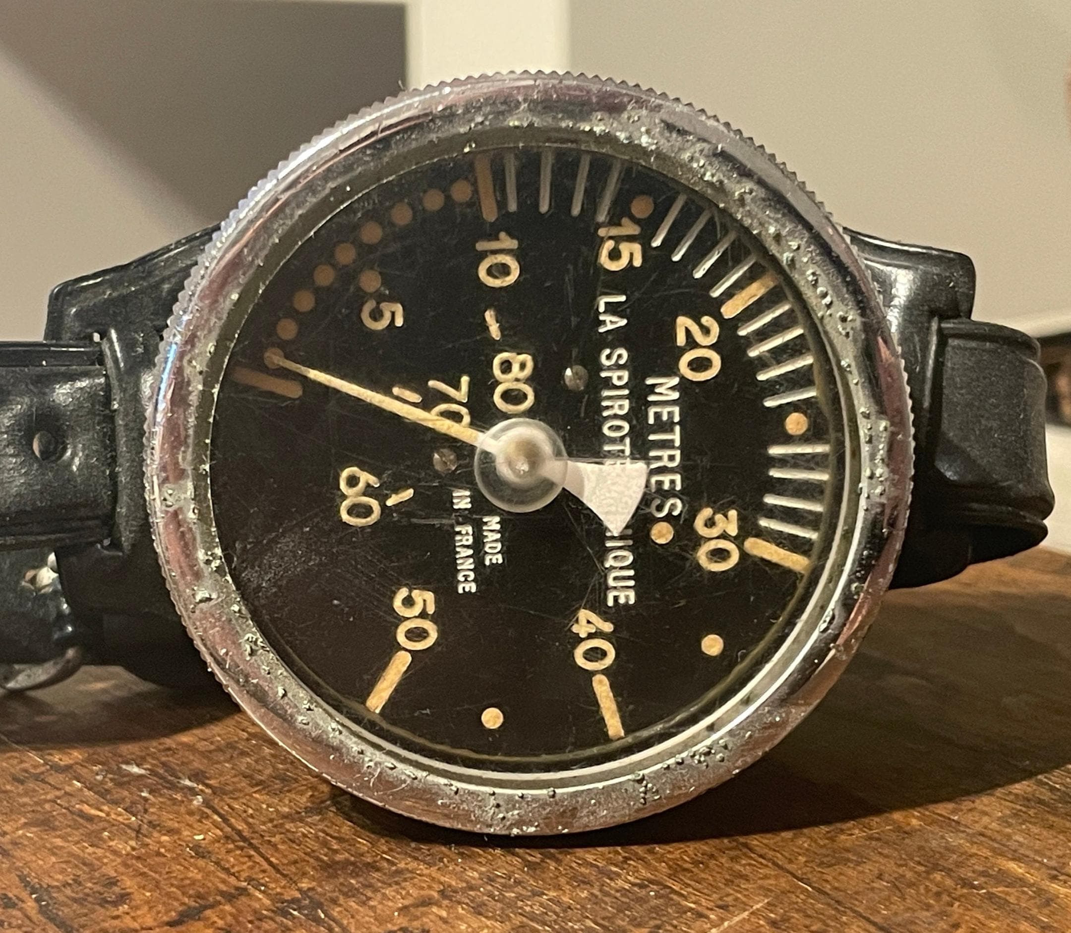 Montre De Plongée Spirotechnique Profondimètre Vintage - Mécanique Manuelle, Occasion