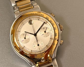 Classic BMW Car M Automatic Chronograph Watch, Power Motorsport Accessory, Eta Dubois Depraz 51 Jewels, Working Condition
