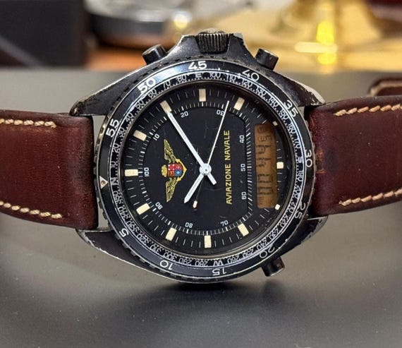 Analog Digital Watch, DPW Navitimer Pluton 4 Diver Timepiece