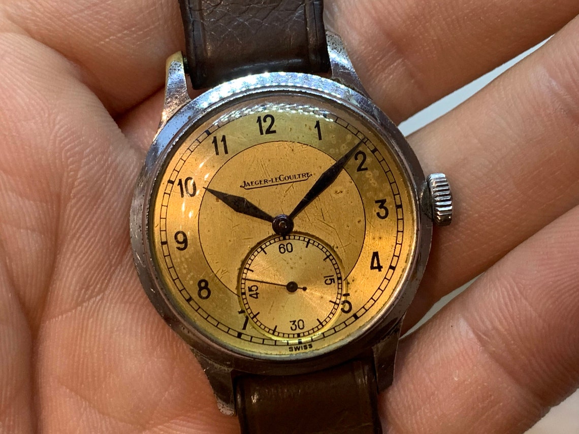 Jaeger LeCoultre Vintage military style watch superb dial Etsy