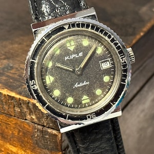 Kiple Vintage Men&#39;s Diver Watch | Superb Dial, Tropicalized Mechanical Manual Wind, Classic Timepiece for Collectors