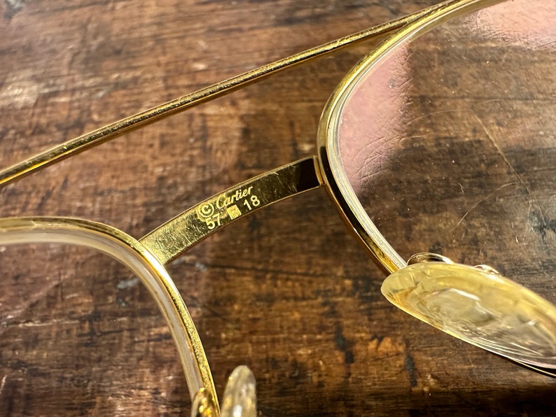 Cartier Glasses Frame Gold & Metal Aviator - Superb Quality Sunglasses, Luxury Eyewear, Fashion Accessory image 4