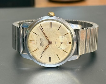 ヴィンテージメンズウォッチ - Preciso AS 1130 1950年製機械式時計、34mm - 美しい文字盤、男性へのコレクターズギフト