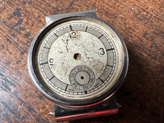 Vintage military watch case welded lugs trench 30mm