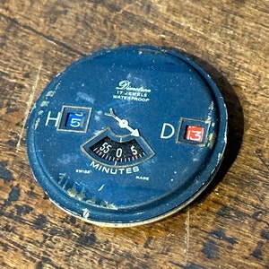 Dimetron Jumping Hour Space Age Men’s Watch Movement BF 582 Dial Spares Repair Vintage Parts