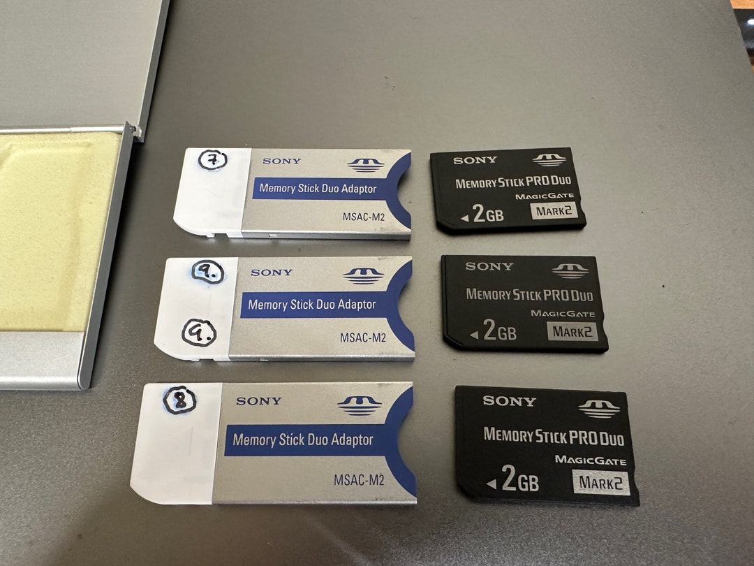 3 Pieces Sony 2GB Memory Stick Pro Duo With Adaptor Case MS Card 2G