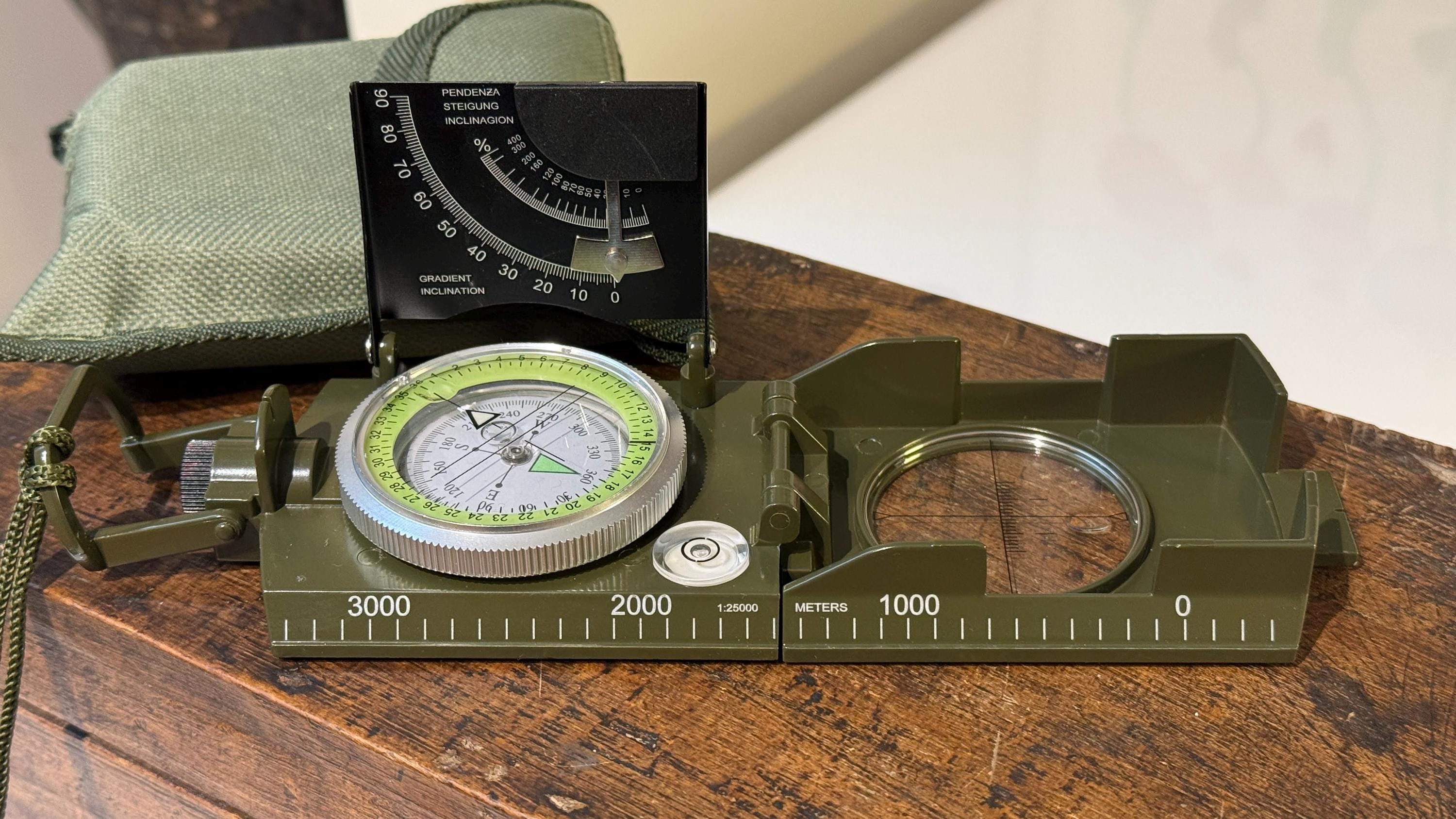 Military Navigation Tools Italian Army Military Compass Busola Green Full Metal, Vintage ...