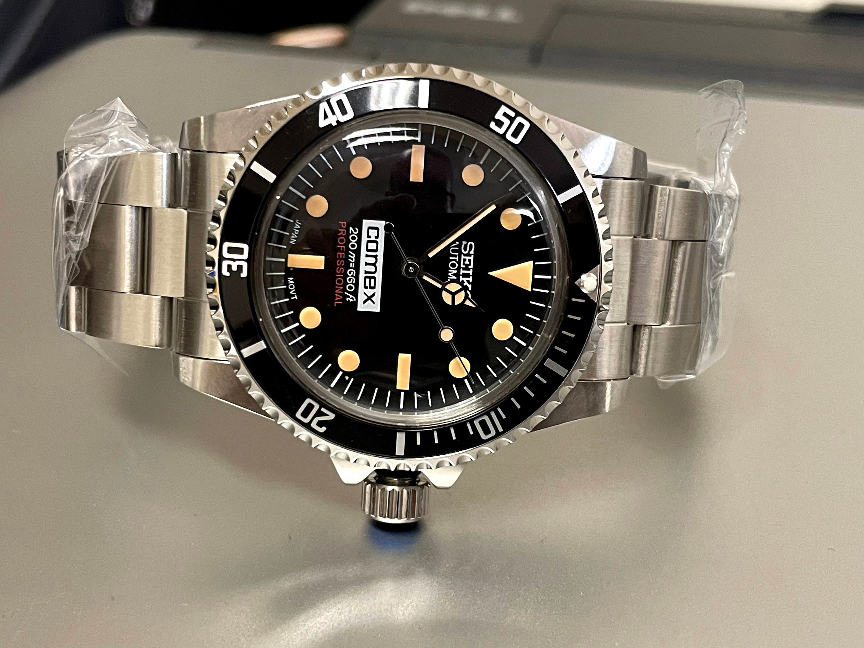 Seiko mod vintage diver watch nh35 movement steel case Etsy