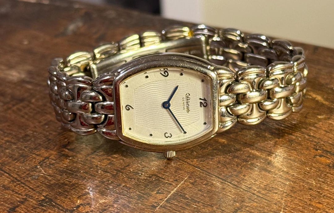 FIRM, ORIGINALLY $325 Altanus Watch Women\'s SWISS MADE GENEVE ALTANUS WATCH REAL DIAMONDS QUARTZ SQUARE  main image 4