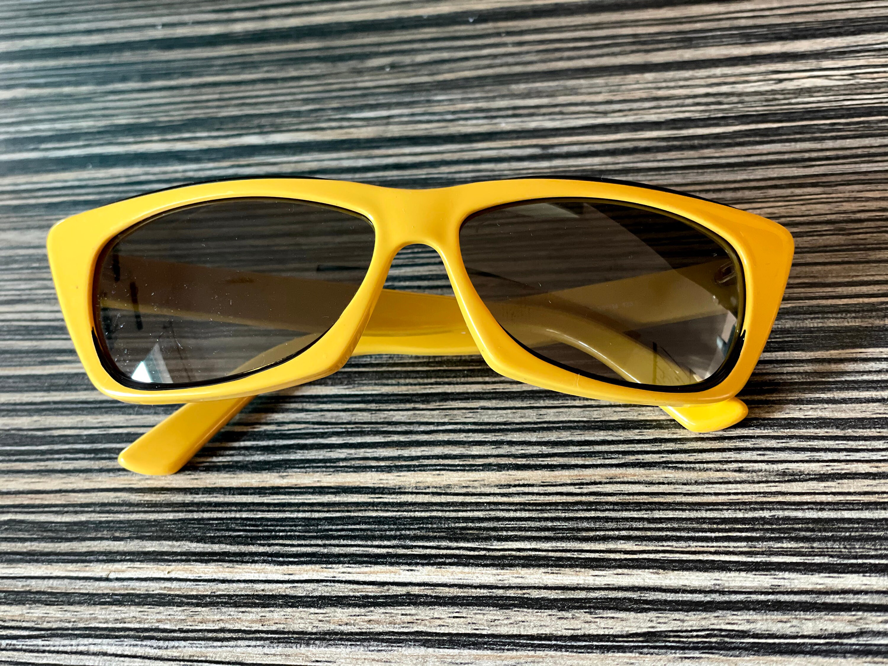 Gucci GG 3016 vintage yellow sunglasses retro design Etsy
