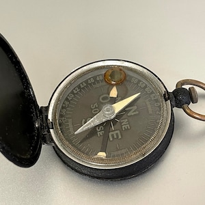 WWII Combat Engineer voertuigkompas vintage zwart militair verzamelbaar navigatiehulpmiddel