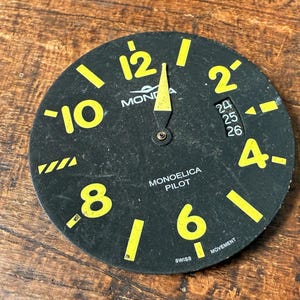 Mondia Monoelica Pilot watch dial and movement spares repair