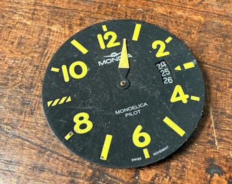 Mondia Monoelica Pilot watch dial and movement spares repair