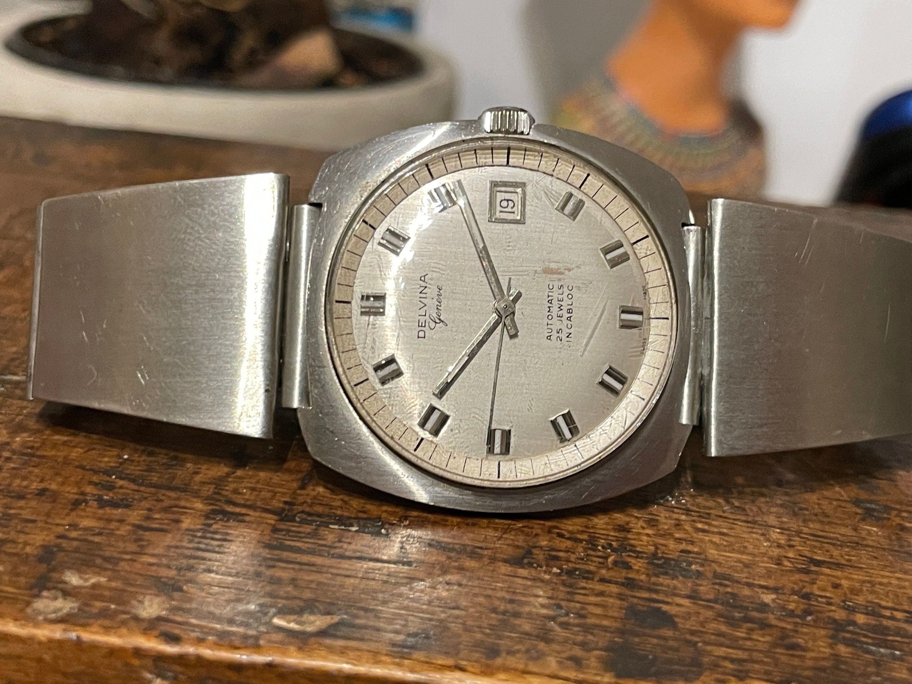 Delvina Geneve Compressor Brevet 313813 Taucher Vintage Automatik