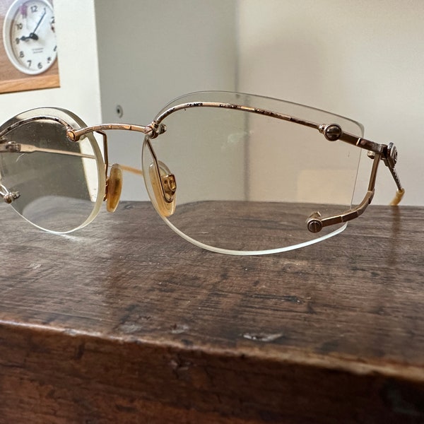 Rare Cazal Rimless eyeglasses glasses frame superb