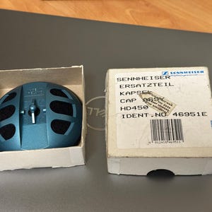 Vintage Sennheiser HD 450 Headphones Replacement Kapsel Cap Assembly - New Blue Ersatzteil