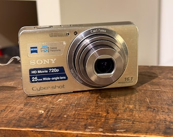 Sony Cyber-shot DSC-W630 Silver Digital Camera, 16.1MP, 5x Zoom (Spares Repair)