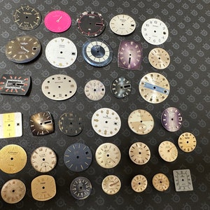 Vintage Watch Dial Joblot for Repair & Spares – Yema, Enicar, Zenith, Gala Diver Parts Collection