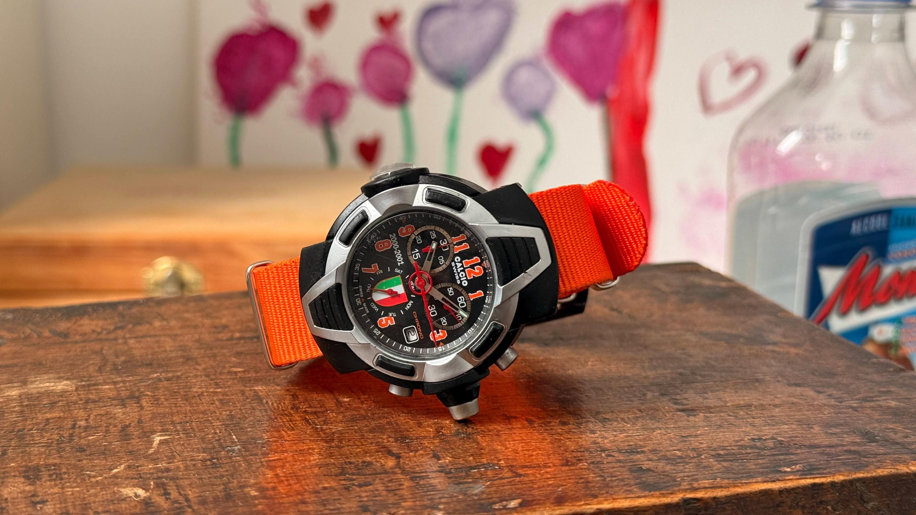 Calcio Swiss Chrono ISA ETA 8162 Men's Soccer Watch Italy 2000