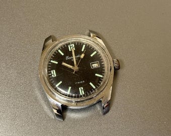 Vintage diver watch 35mm mechanical, spare parts, repair, antique timepiece