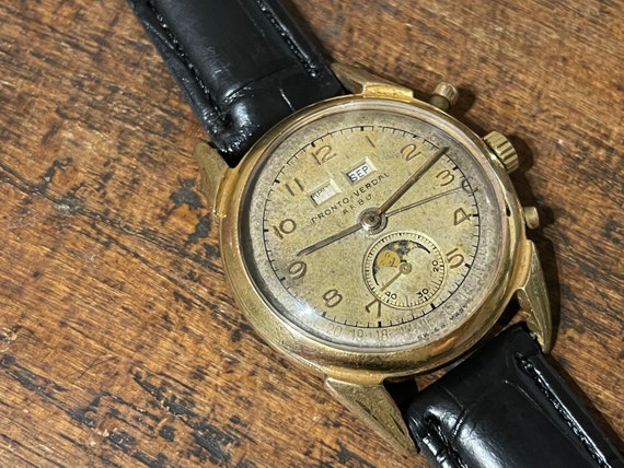 Zeldzame Pronto Verdal drievoudige kalender maanfase horloge | Etsy België