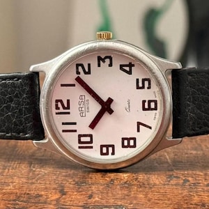 Vintage Arsa Quartz Watch Rare Model with Highly Visible Dial Classic Men&#39;s Wristwatch collectible