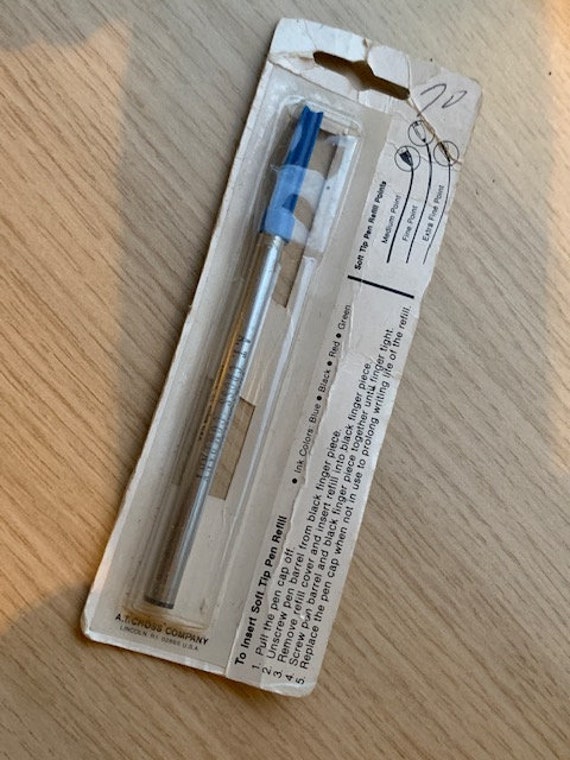 Cross Soft Tip Pen Refill Vintage Blue Ballpoint Ink Replacement for Smooth  Writing and Classic Style