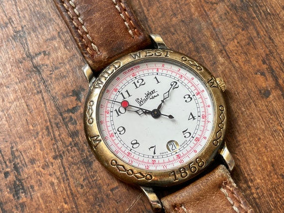 Wild West Vintage Telemeter Quartz Watch Eta 555.415 Rare Large