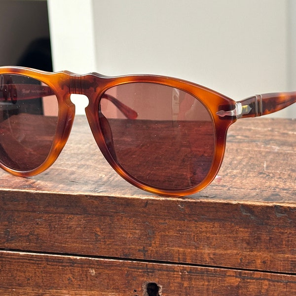 Persol 649 96/33 Terra di Siena 54/20 140 3N montatura occhiali da sole vintage