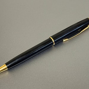 Parker Sonnet-balpen, vintage zwart en goud Made in France, elegant schrijfcadeau